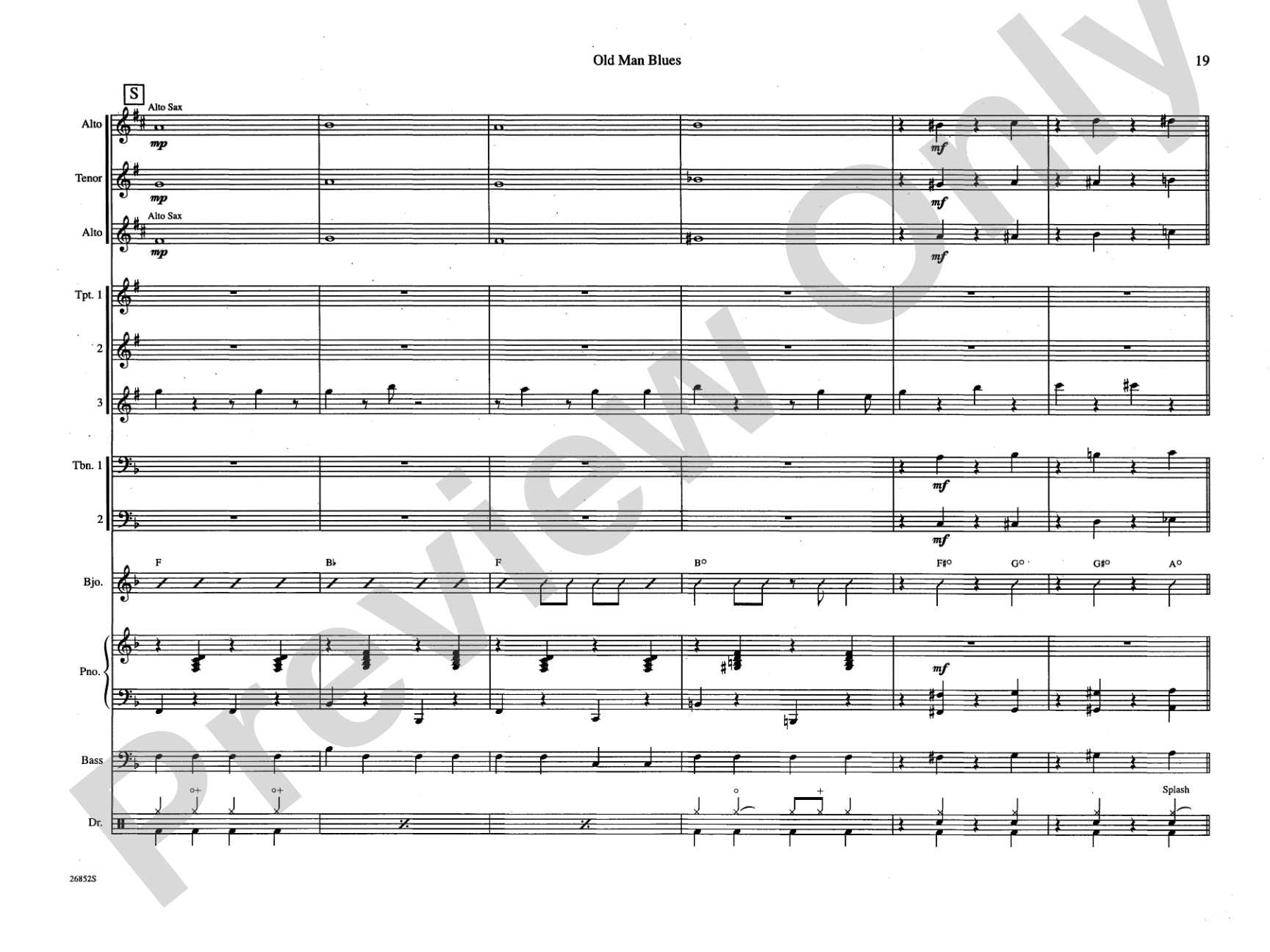 Old Man Blues: Jazz Ensemble Conductor Score & Parts