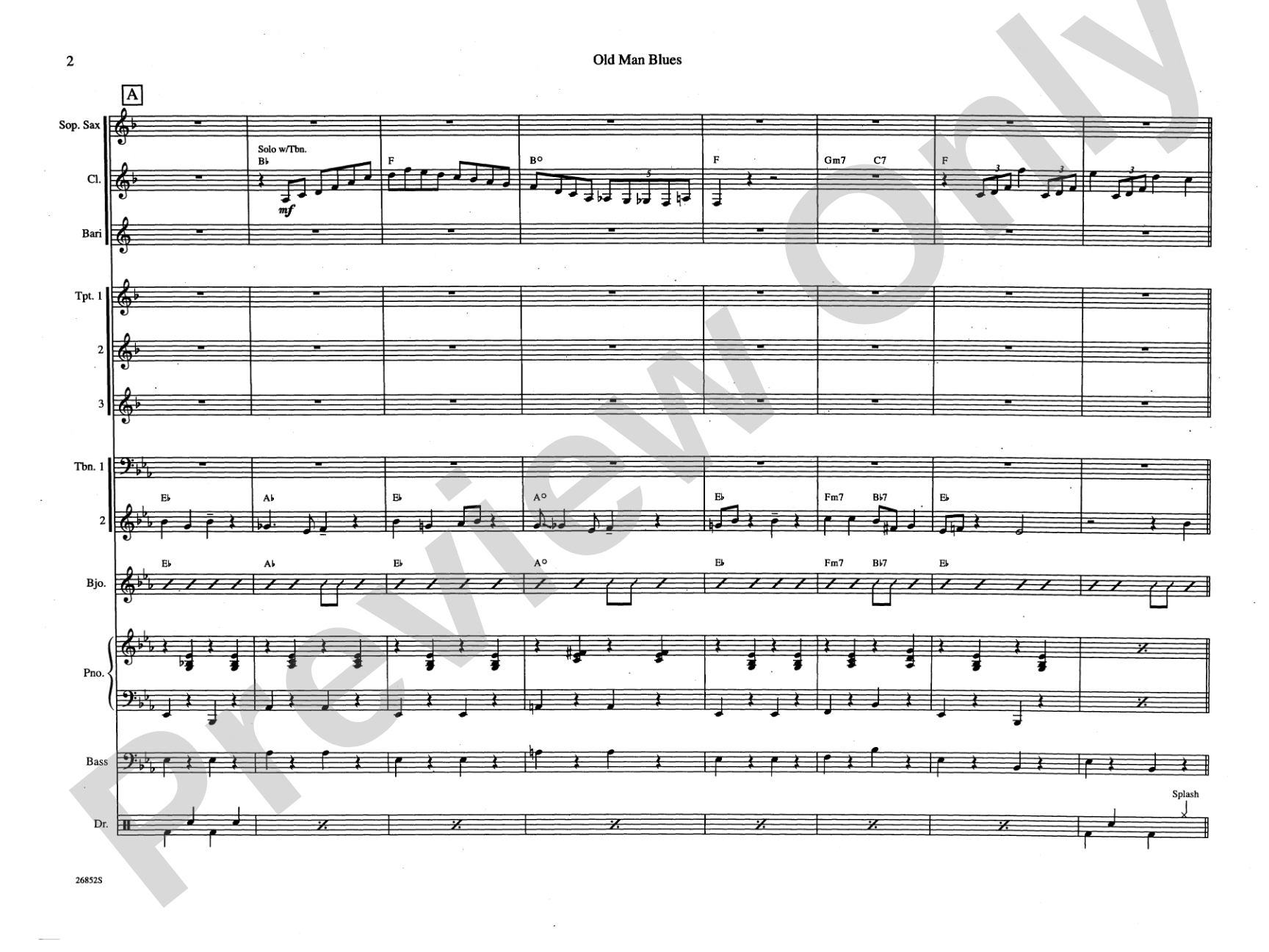 Old Man Blues: Jazz Ensemble Conductor Score & Parts
