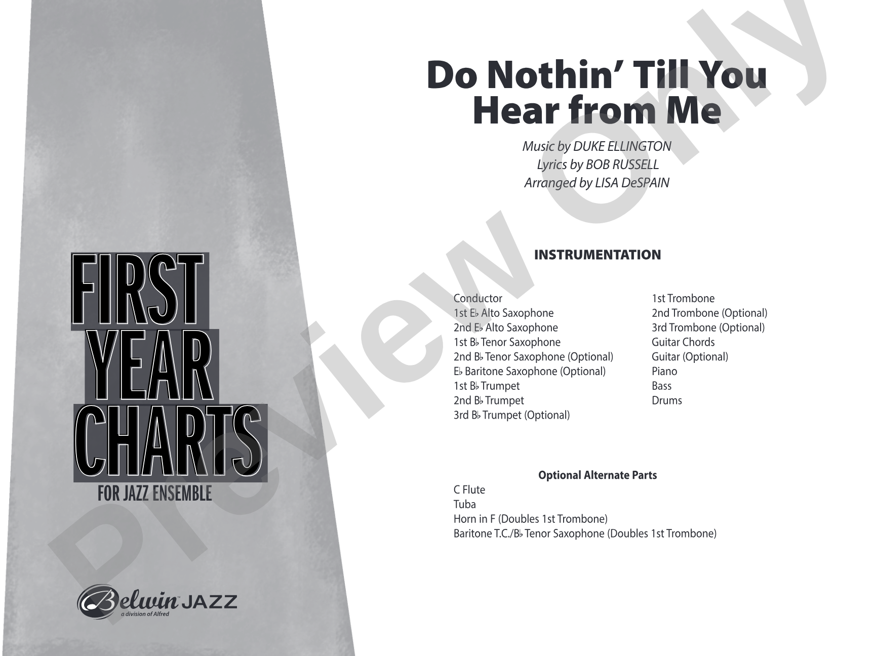 Do Nothin' Till You Hear from Me: Jazz Ensemble Conductor Score & Parts