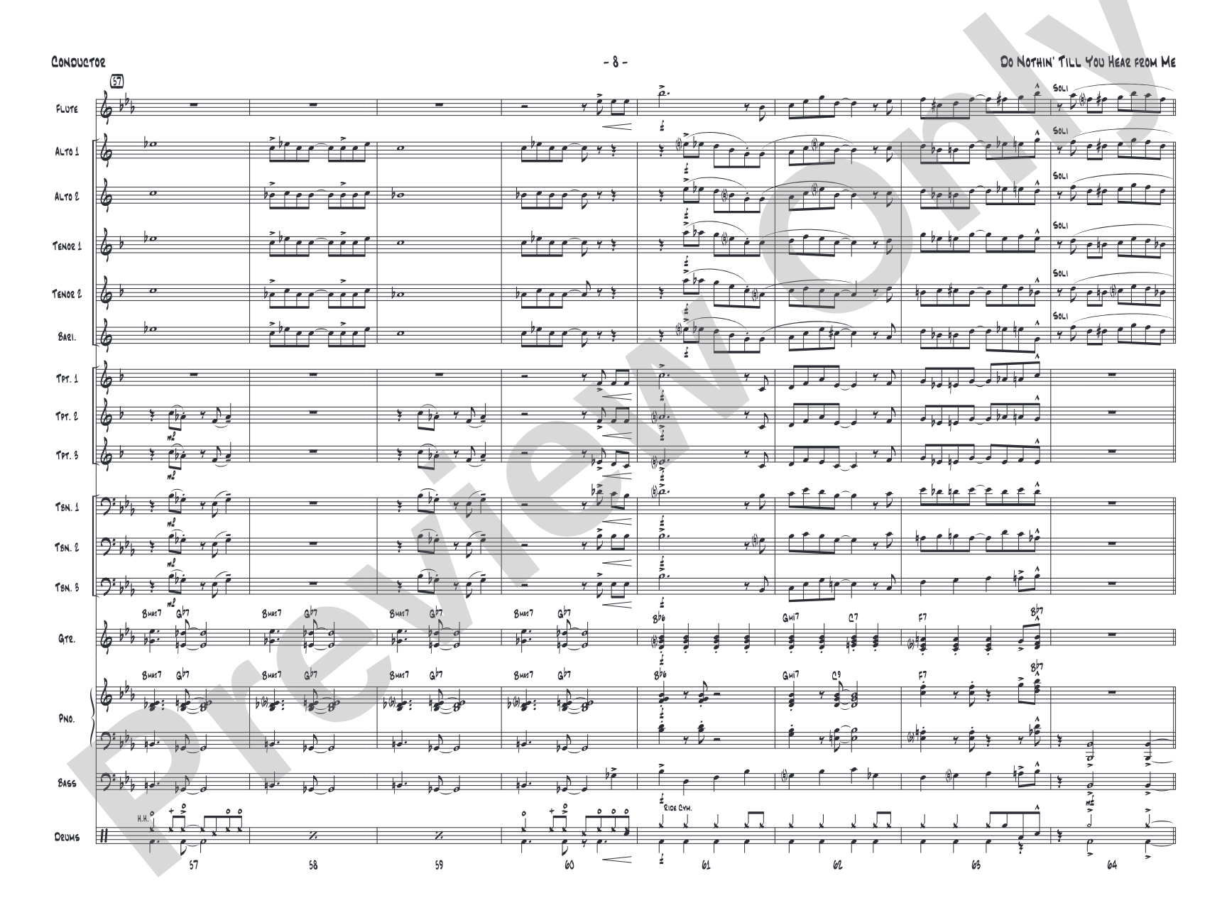 Do Nothin' Till You Hear from Me: Jazz Ensemble Conductor Score & Parts