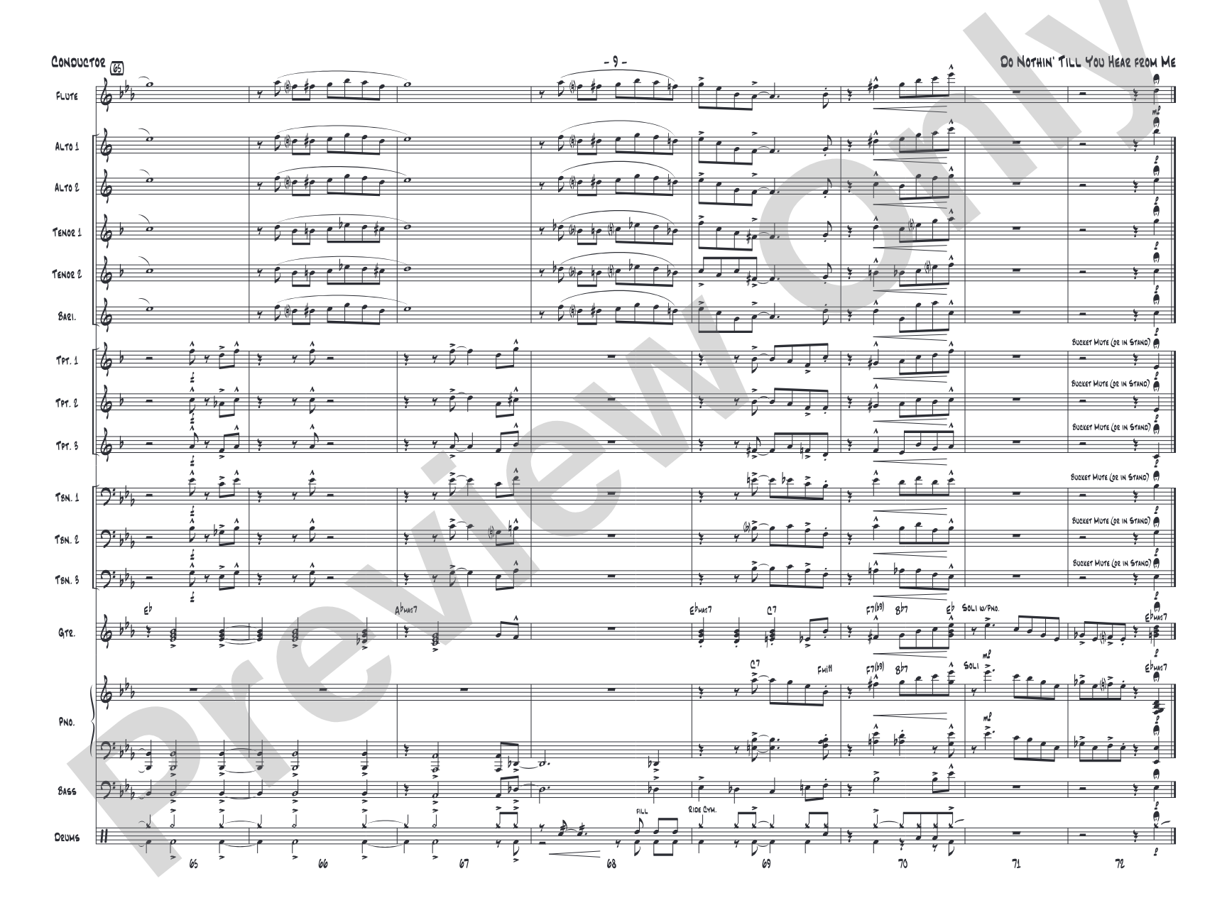 Do Nothin' Till You Hear from Me: Jazz Ensemble Conductor Score & Parts