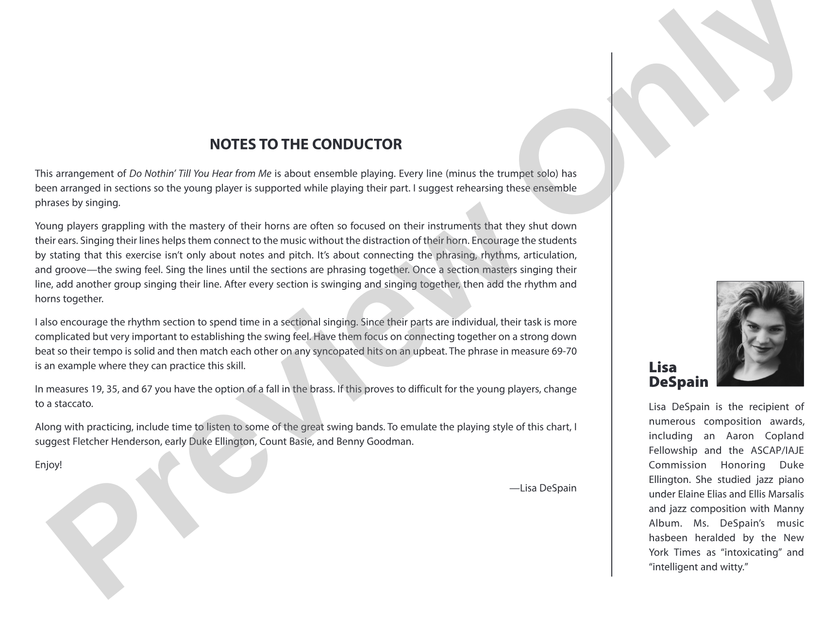 Do Nothin' Till You Hear from Me: Jazz Ensemble Conductor Score & Parts