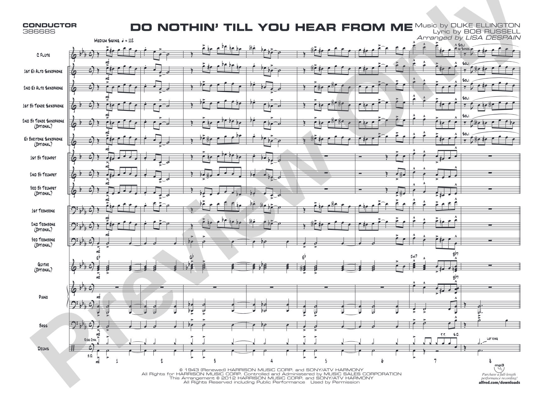 Do Nothin' Till You Hear from Me: Jazz Ensemble Conductor Score & Parts