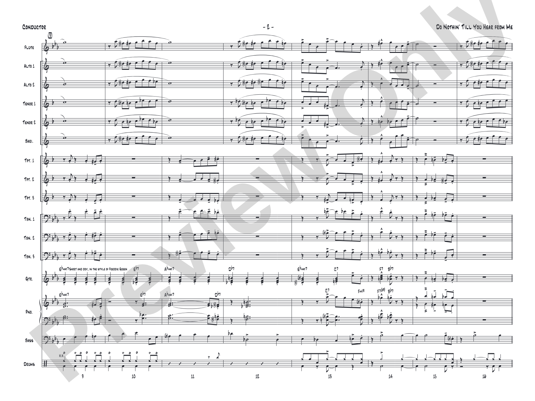 Do Nothin' Till You Hear from Me: Jazz Ensemble Conductor Score & Parts