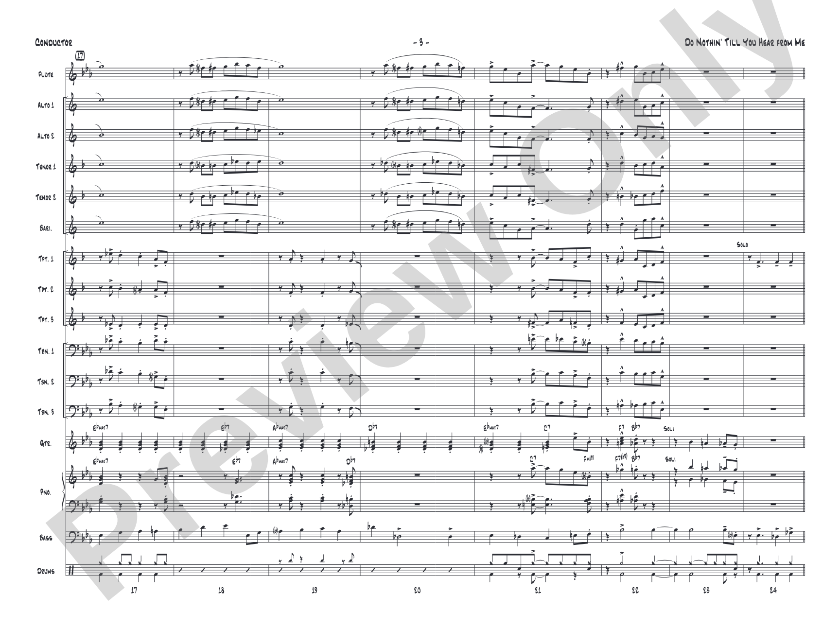 Do Nothin' Till You Hear from Me: Jazz Ensemble Conductor Score & Parts