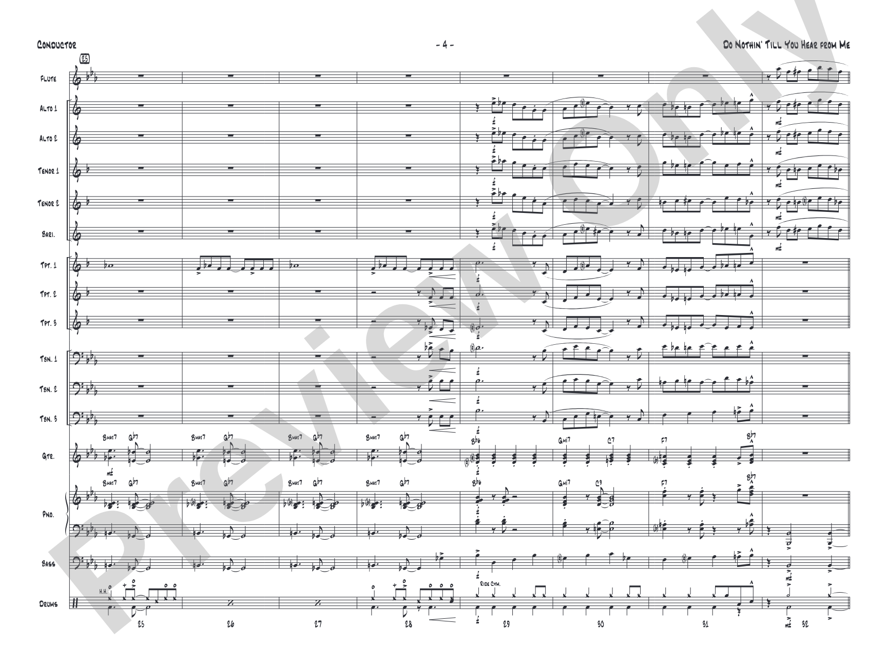 Do Nothin' Till You Hear from Me: Jazz Ensemble Conductor Score & Parts