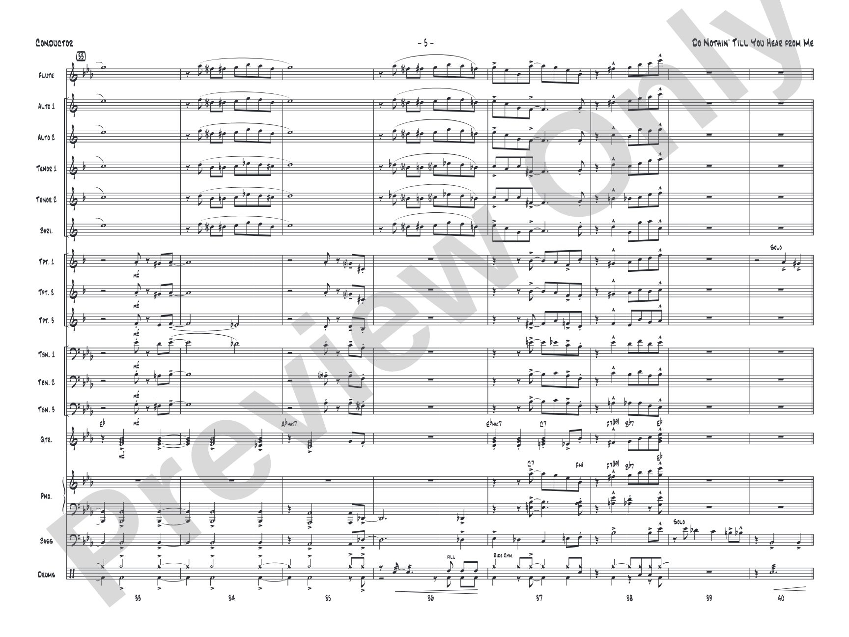 Do Nothin' Till You Hear from Me: Jazz Ensemble Conductor Score & Parts