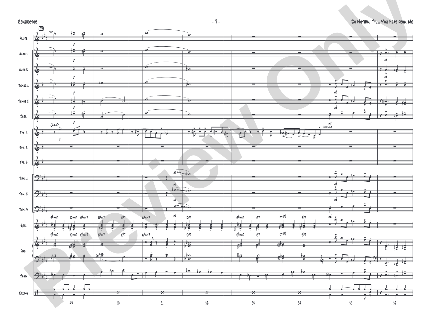 Do Nothin' Till You Hear from Me: Jazz Ensemble Conductor Score & Parts