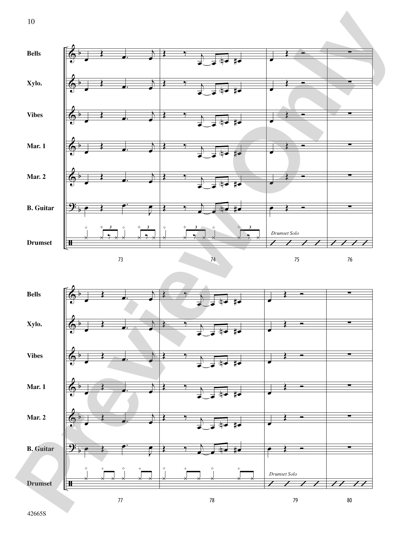 Cantina Band (from Star Wars Episode IV: A New Hope): Percussion Ensemble Conductor Score & Parts
