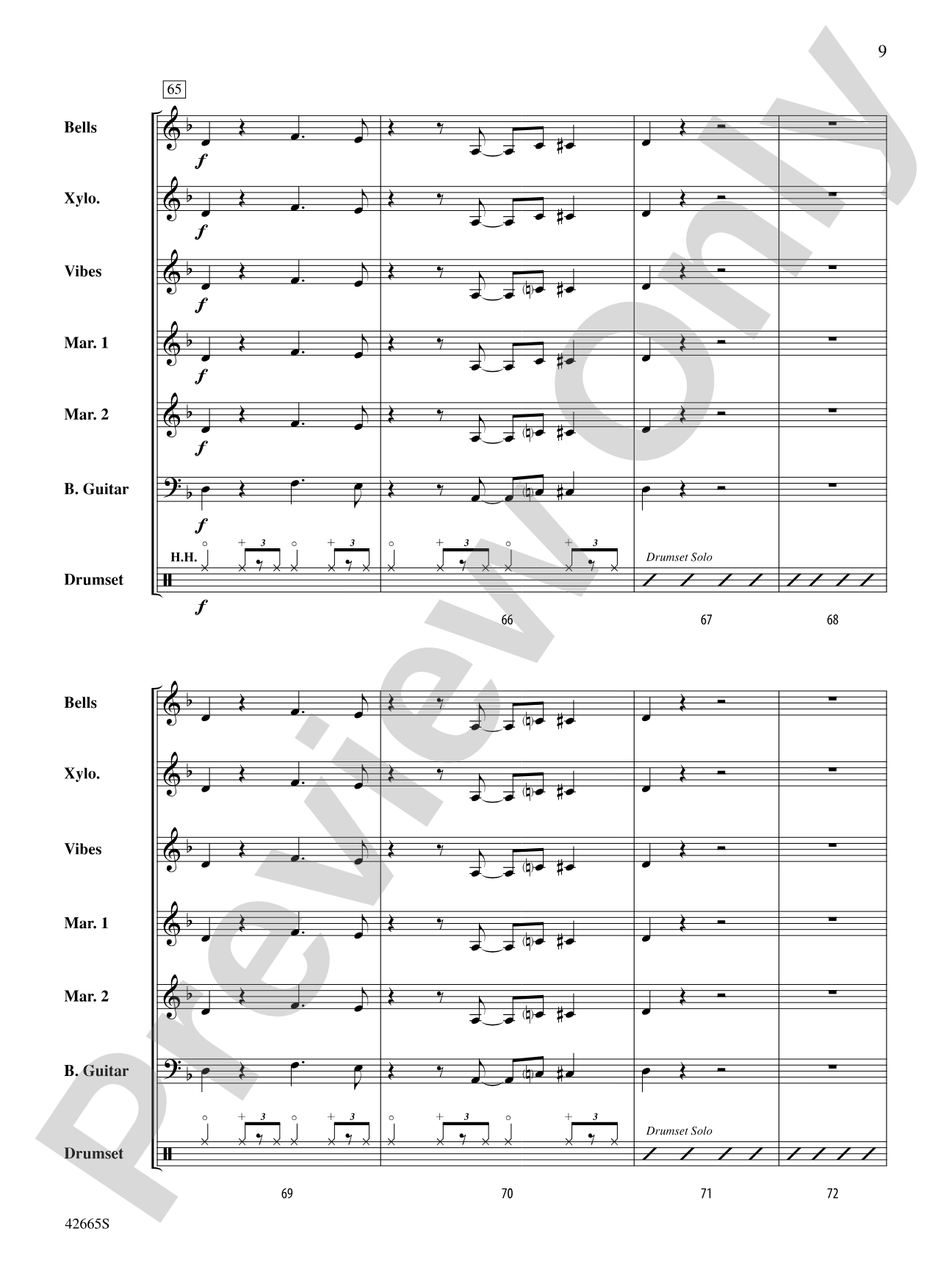 Cantina Band (from Star Wars Episode IV: A New Hope): Percussion Ensemble Conductor Score & Parts