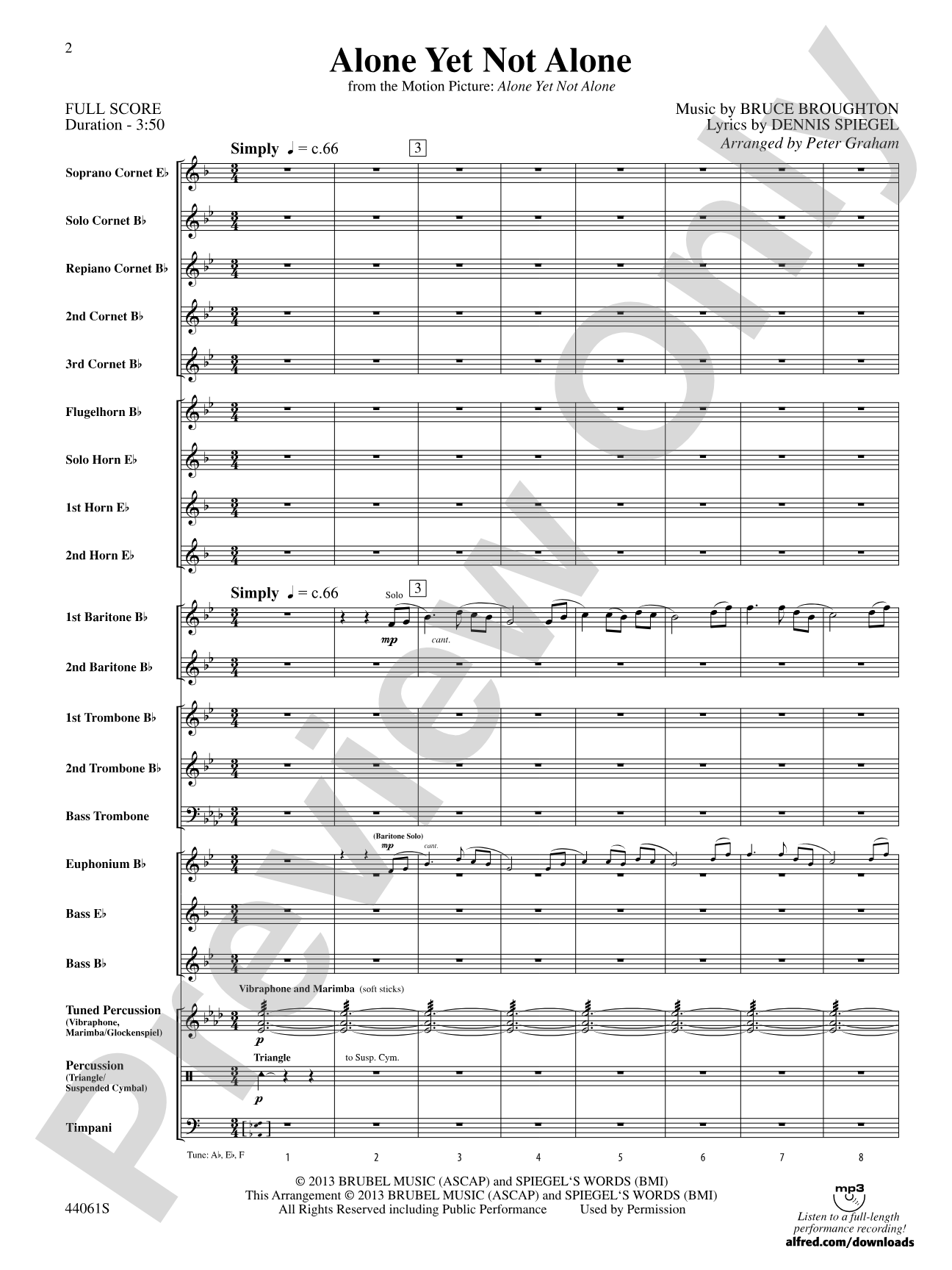 Alone Yet Not Alone (from the Motion Picture Alone Yet Not Alone): Score