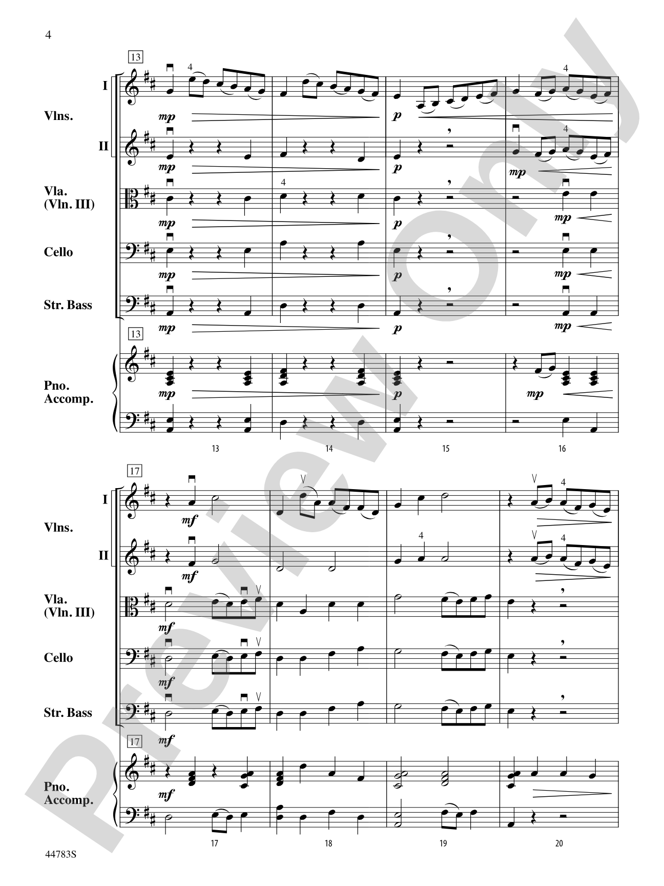 Sonatina: String Orchestra Conductor Score & Parts