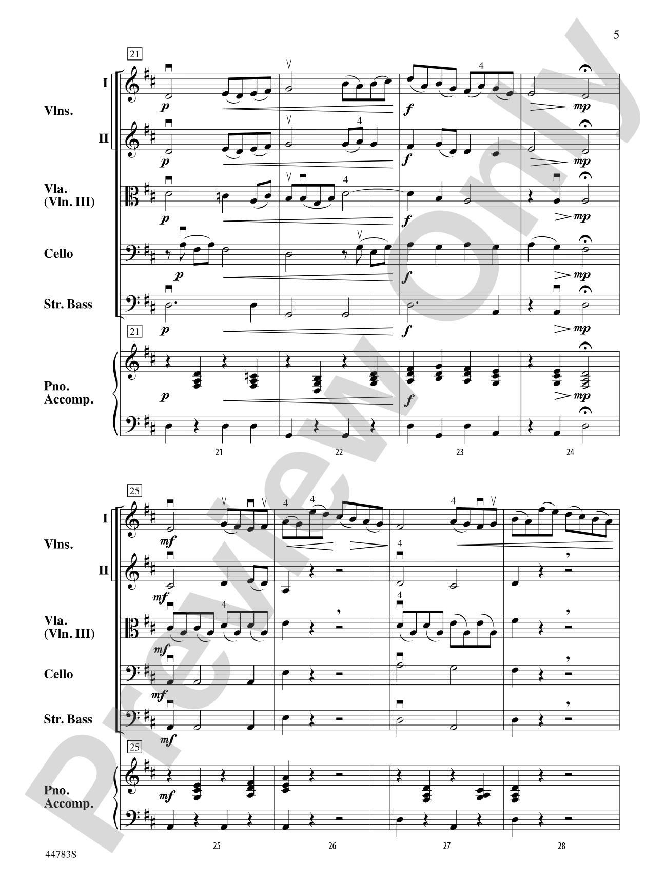 Sonatina: String Orchestra Conductor Score & Parts