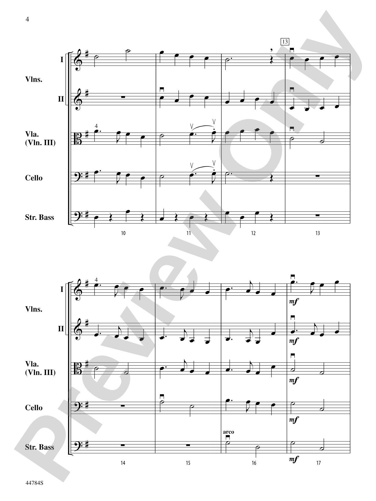 Songs for Slumber: String Orchestra Conductor Score & Parts