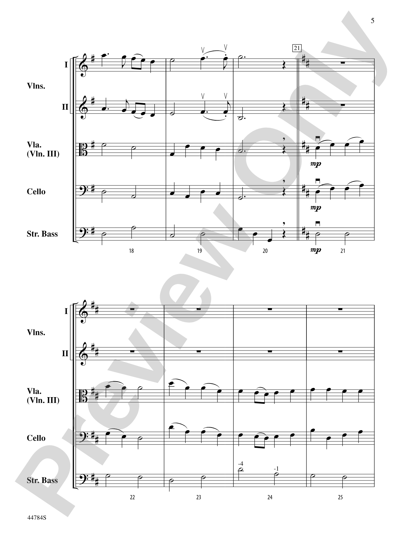 Songs for Slumber: String Orchestra Conductor Score & Parts