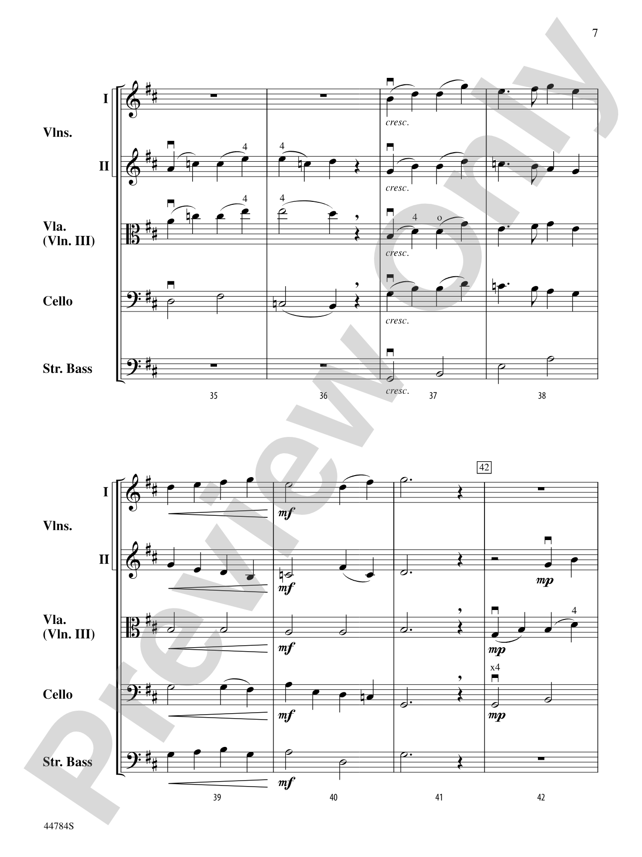 Songs for Slumber: String Orchestra Conductor Score & Parts