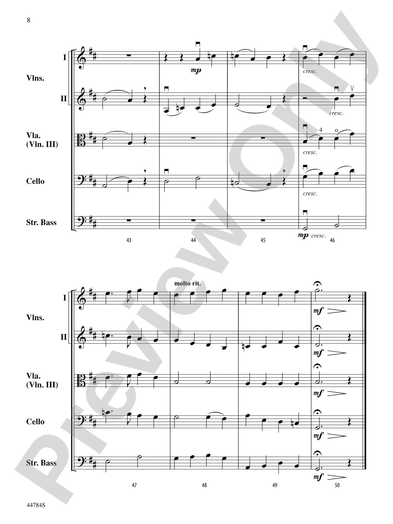 Songs for Slumber: String Orchestra Conductor Score & Parts