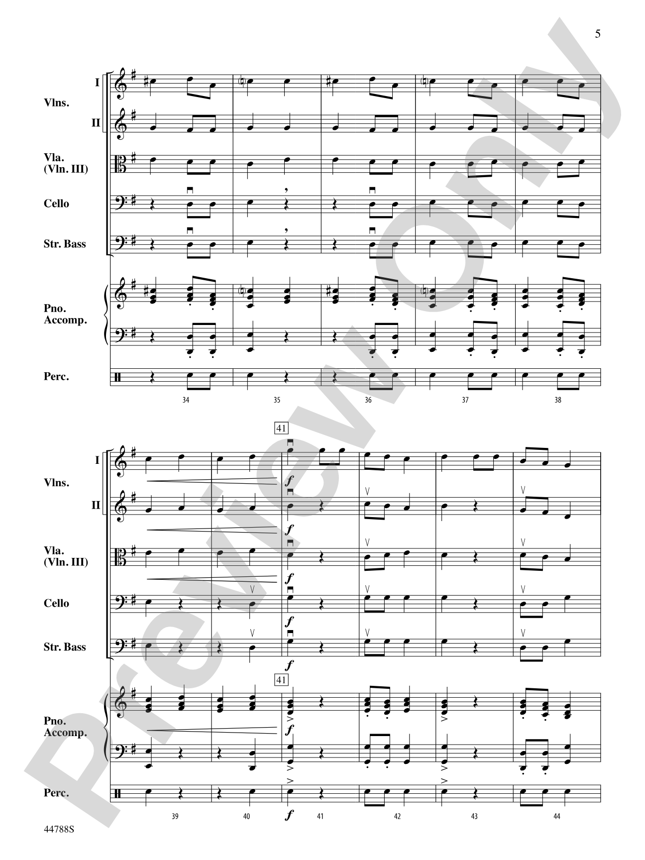 Russian Dance from The Nutcracker: String Orchestra Conductor Score & Parts