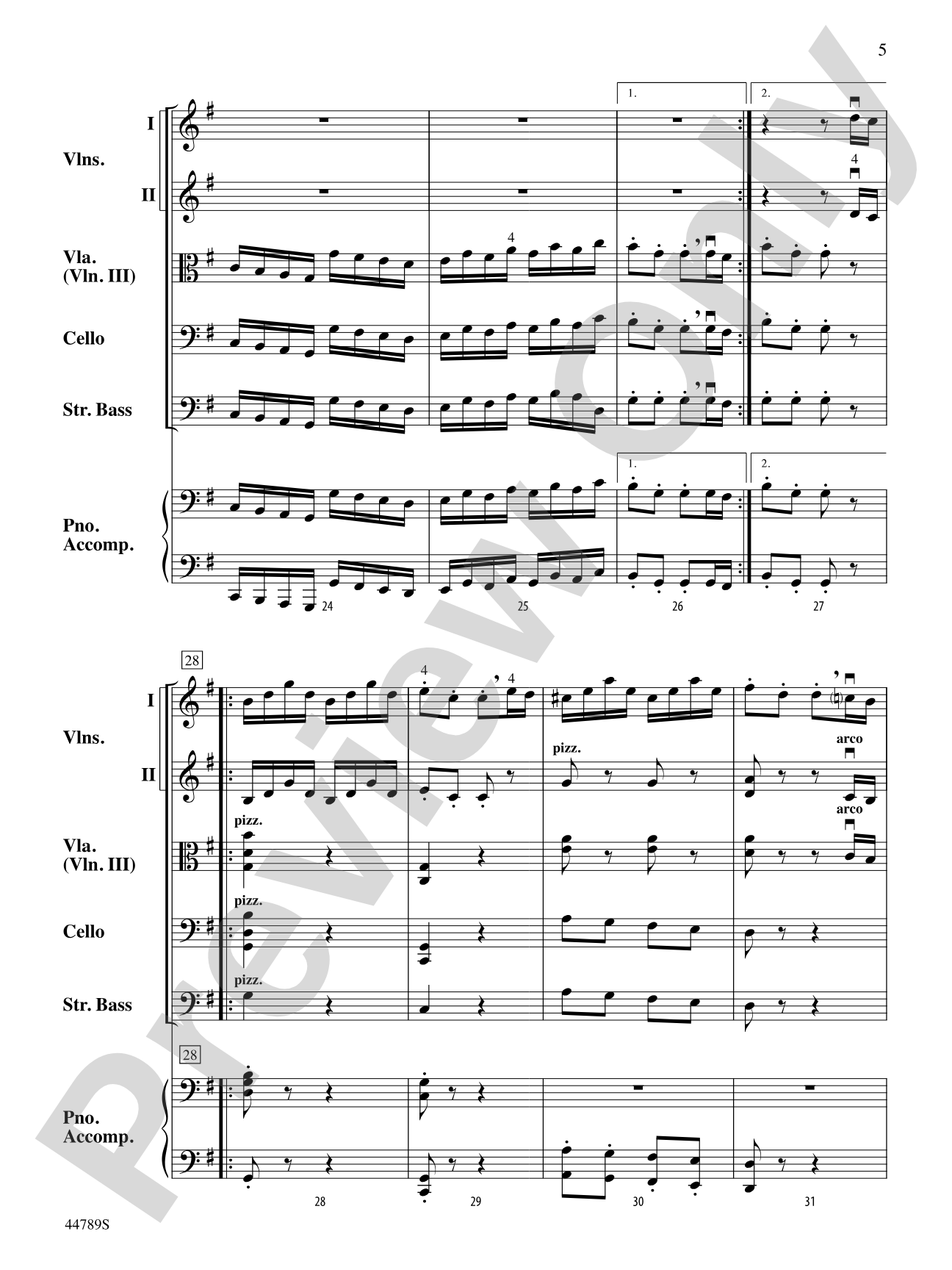 The Sailor's Hornpipe: String Orchestra Conductor Score & Parts