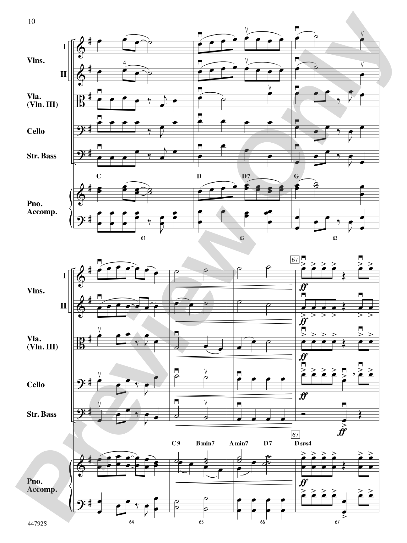 Wind Dancer: String Orchestra Conductor Score & Parts