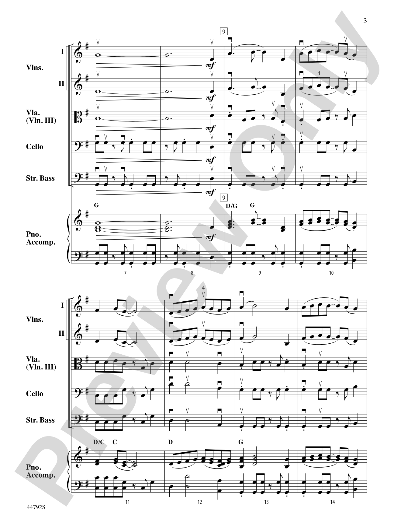 Wind Dancer: String Orchestra Conductor Score & Parts