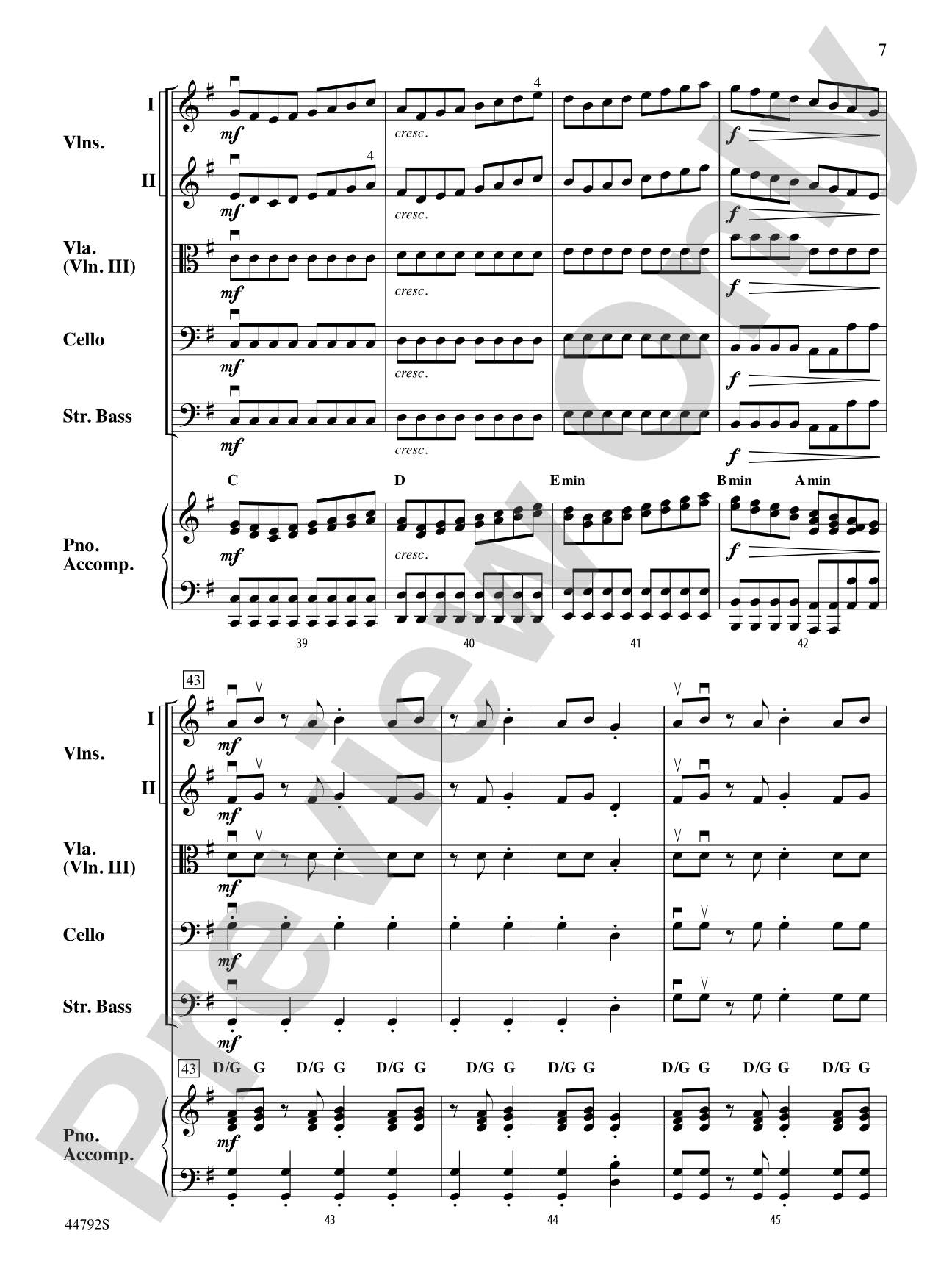 Wind Dancer: String Orchestra Conductor Score & Parts