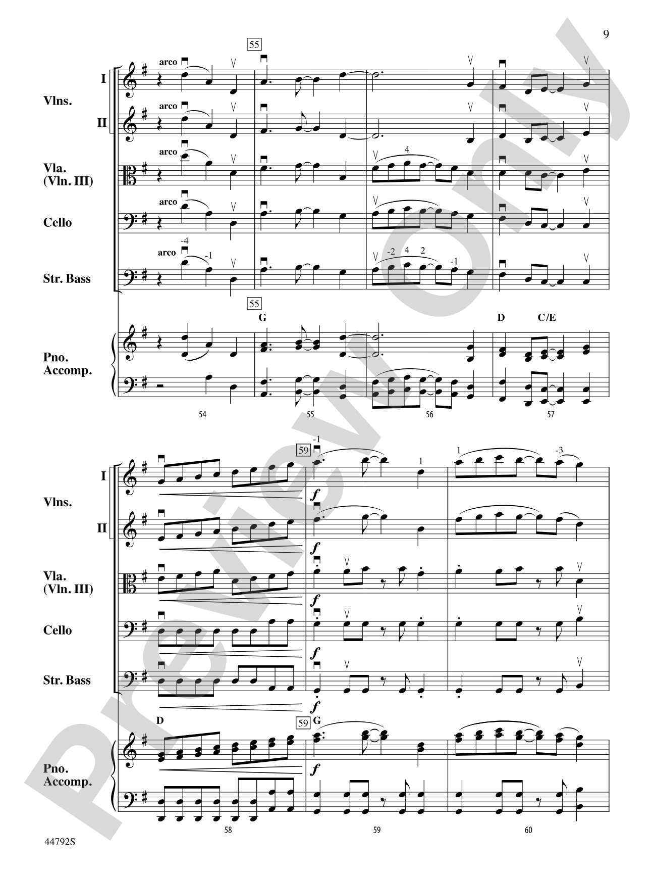 Wind Dancer: String Orchestra Conductor Score & Parts