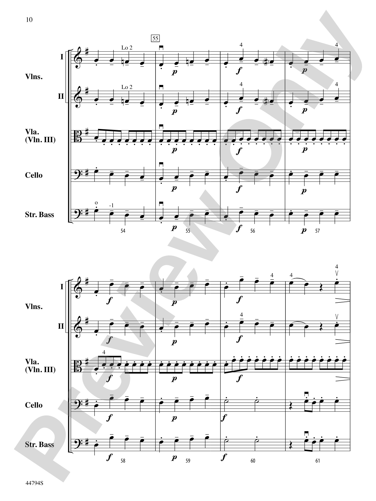 Symphony No. 17 in G Major, K. 129: String Orchestra Conductor Score & Parts