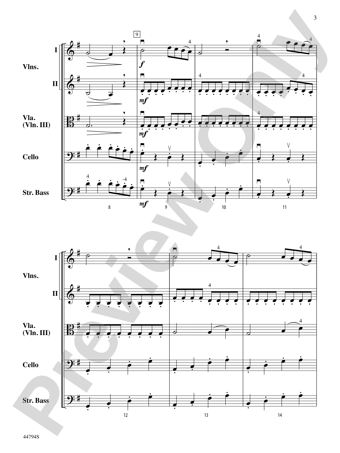 Symphony No. 17 in G Major, K. 129: String Orchestra Conductor Score & Parts