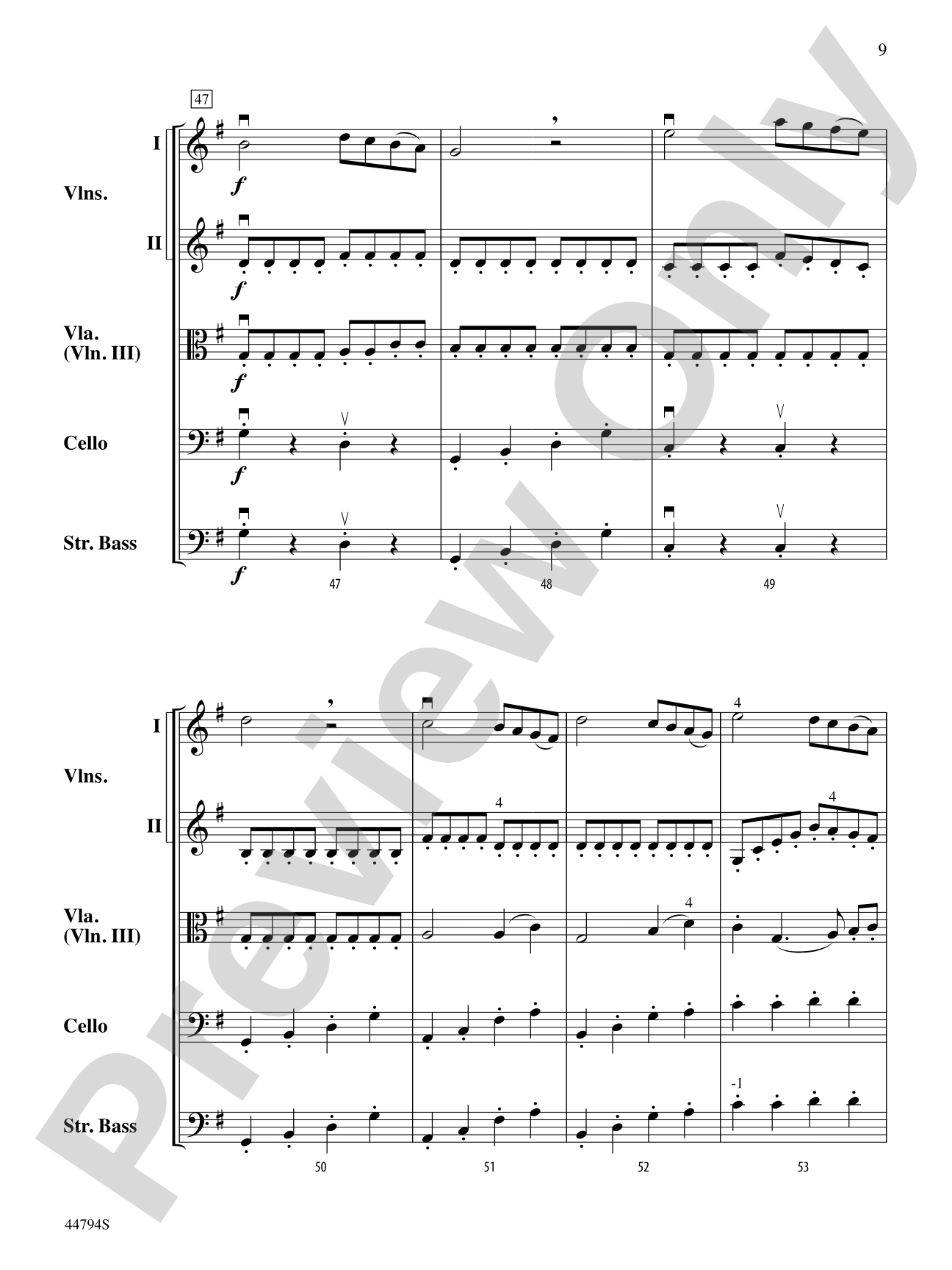 Symphony No. 17 in G Major, K. 129: String Orchestra Conductor Score & Parts