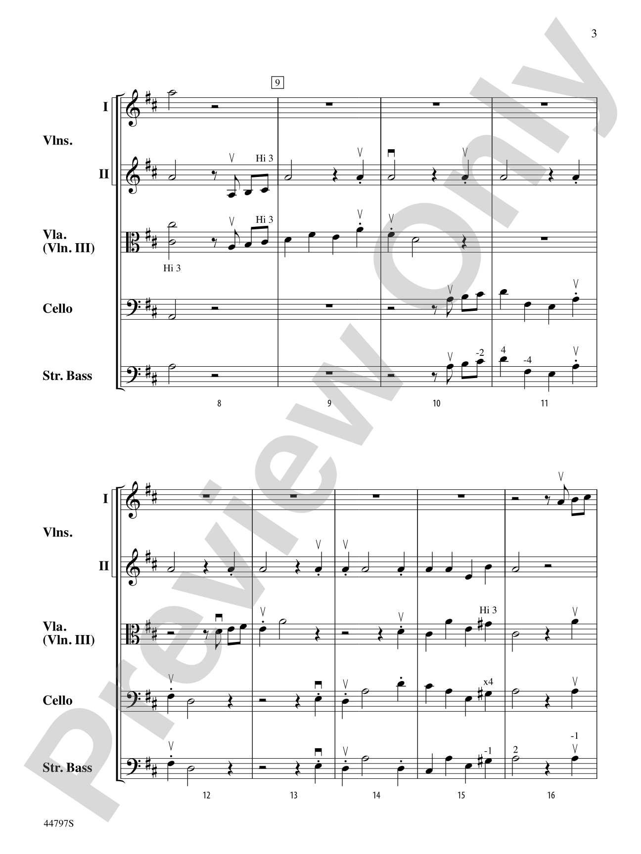 Sinfonia for Strings, No. 1: String Orchestra Conductor Score & Parts