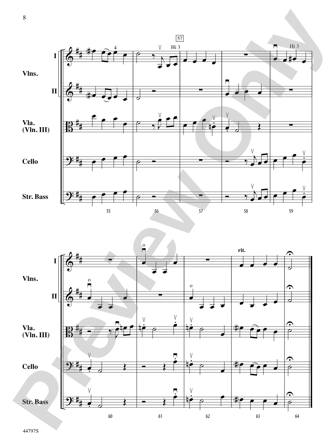 Sinfonia for Strings, No. 1: String Orchestra Conductor Score & Parts