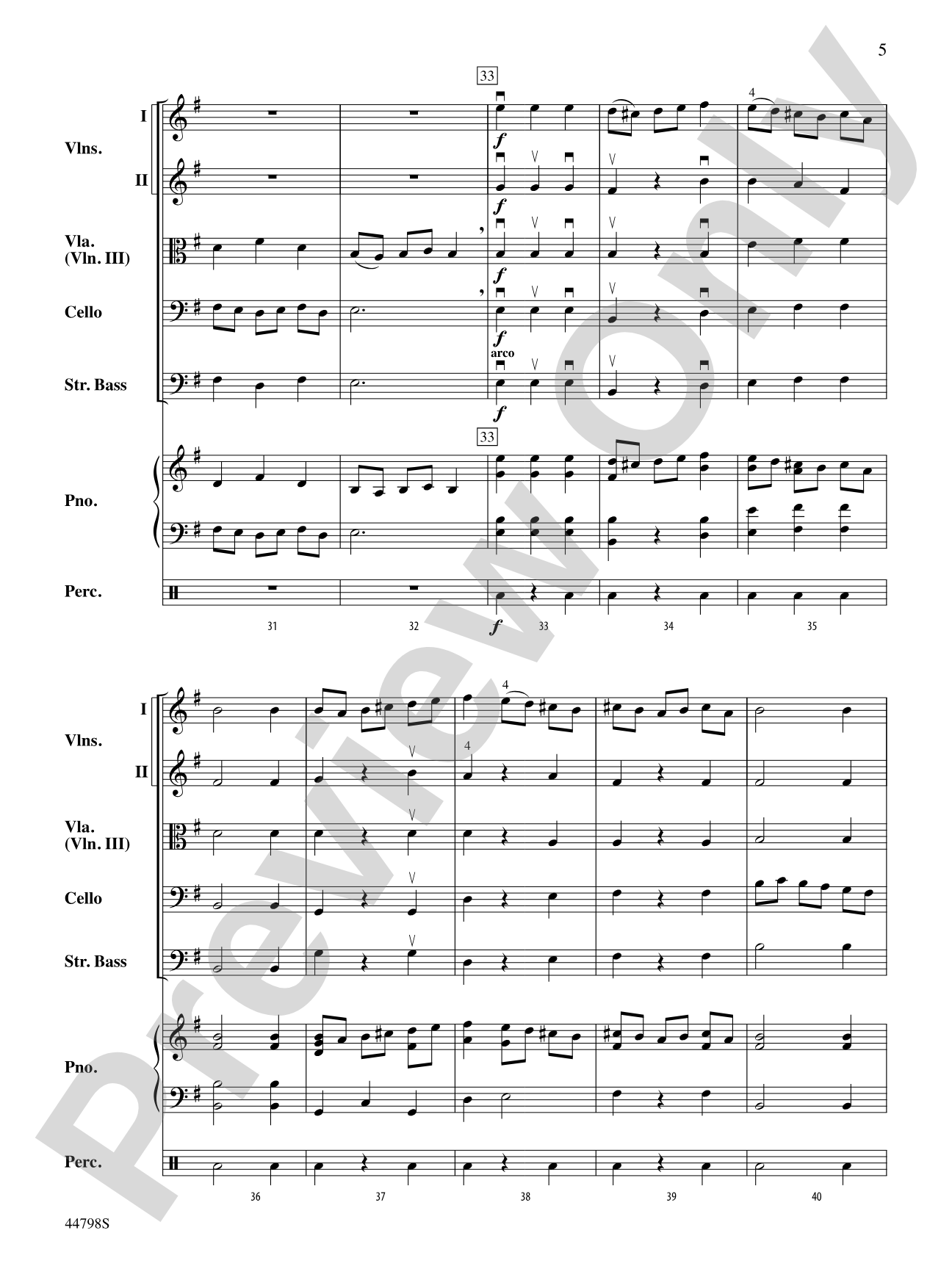 French Dance: String Orchestra Conductor Score & Parts