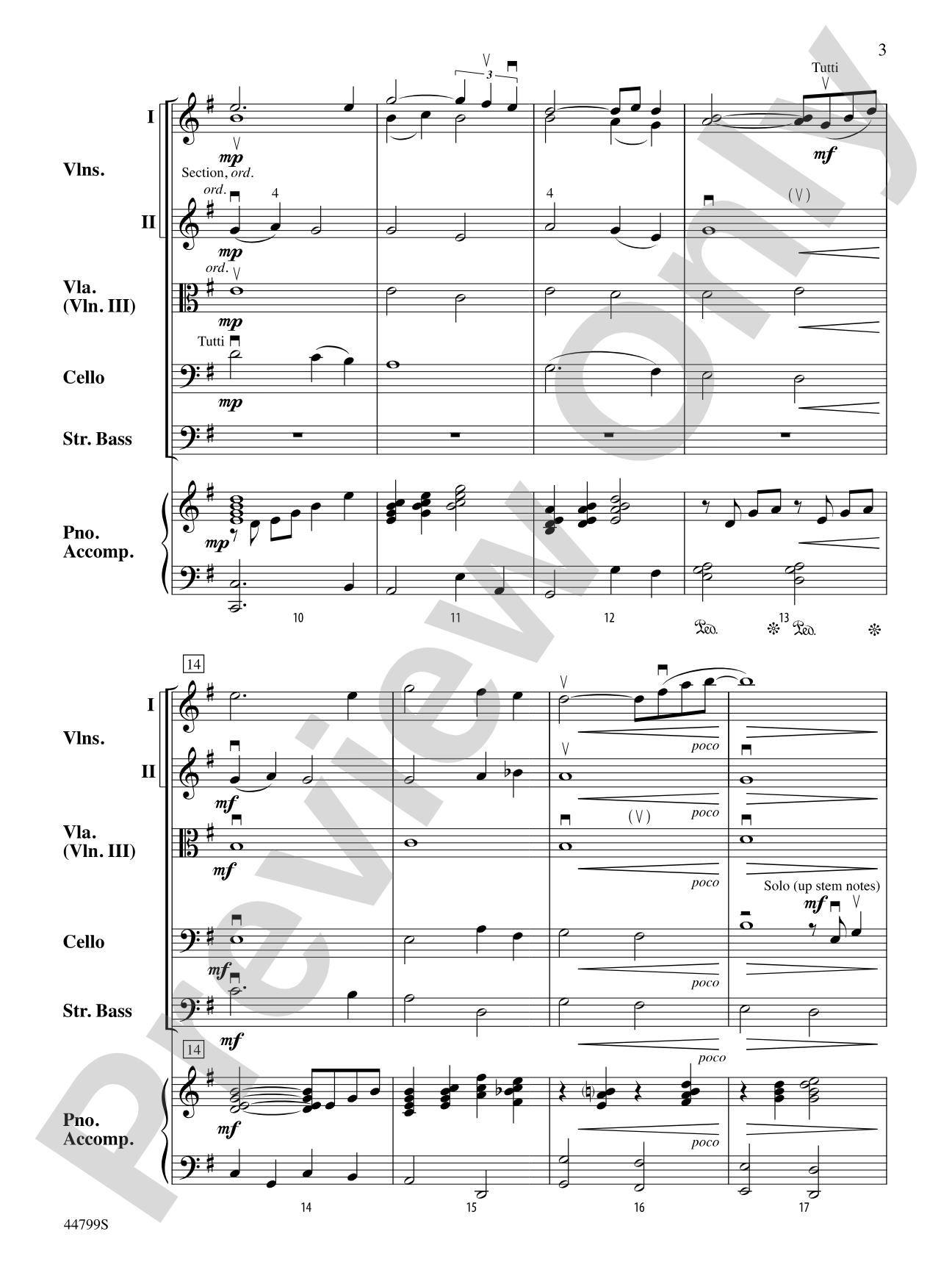 Silent Night: String Orchestra Conductor Score & Parts