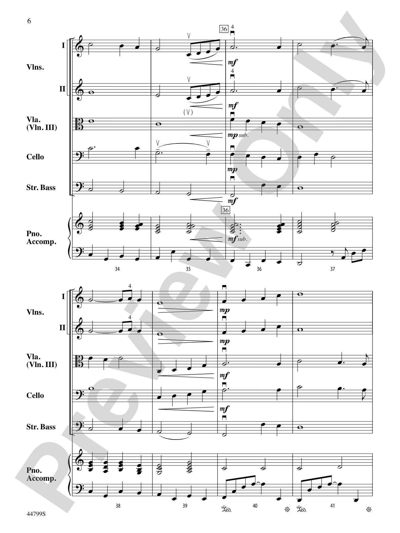 Silent Night: String Orchestra Conductor Score & Parts