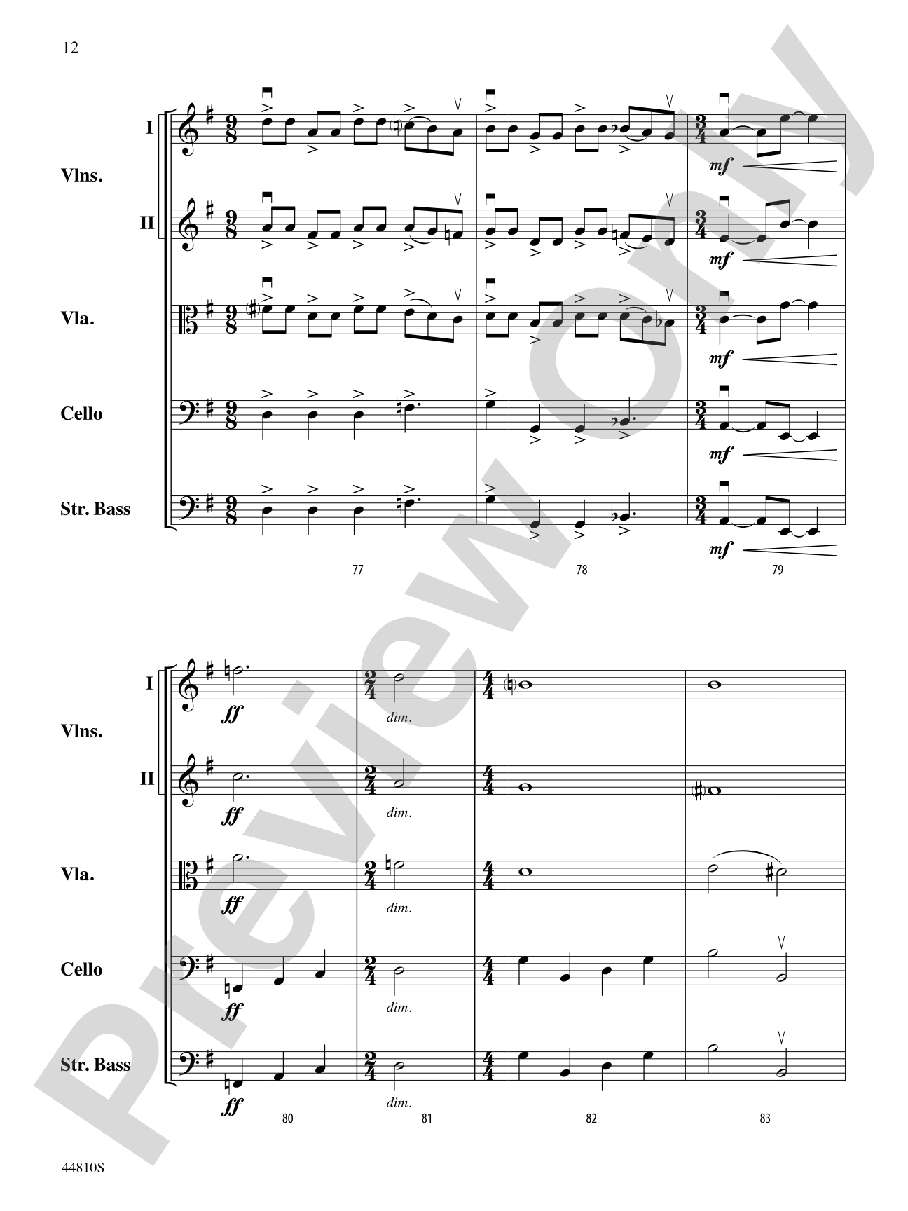 Hidden Dimensions: String Orchestra Conductor Score & Parts