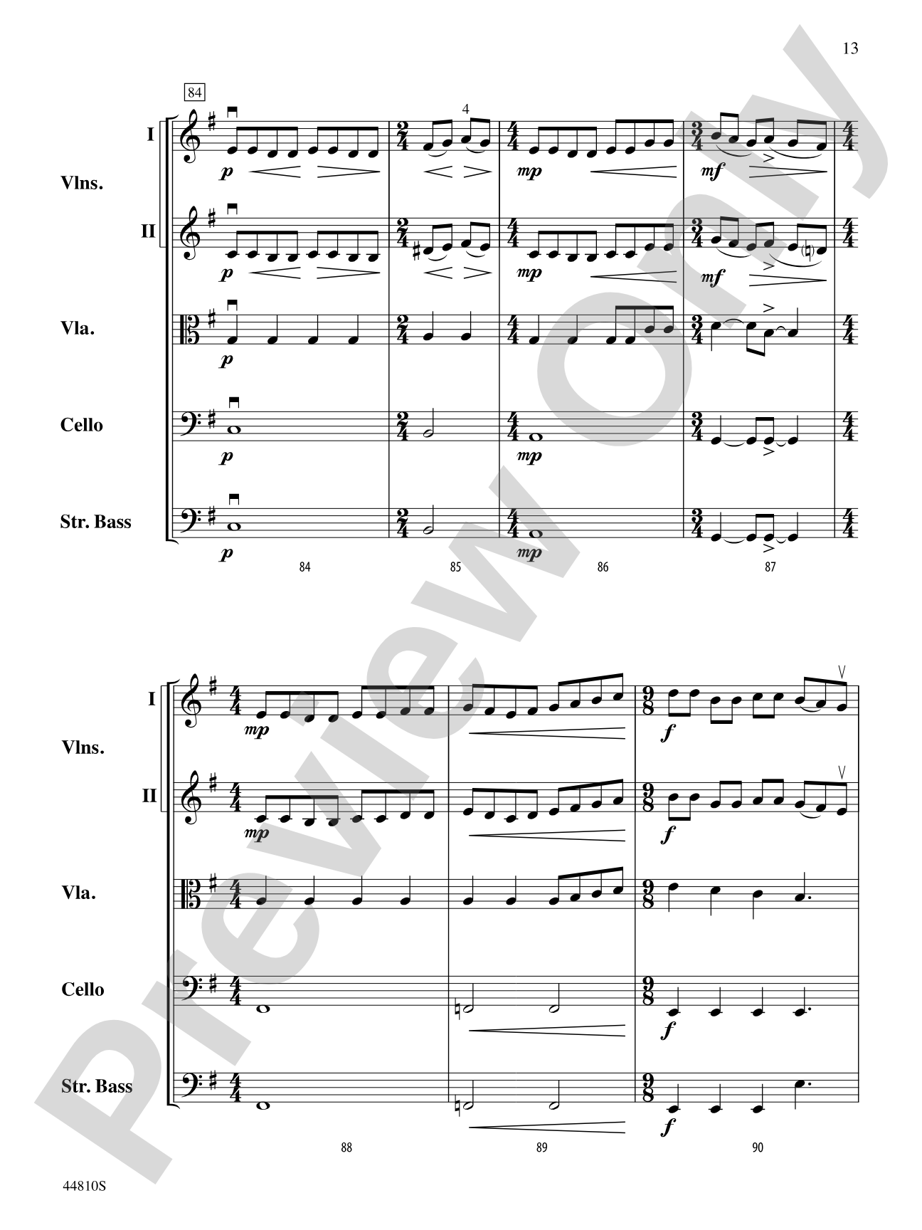 Hidden Dimensions: String Orchestra Conductor Score & Parts