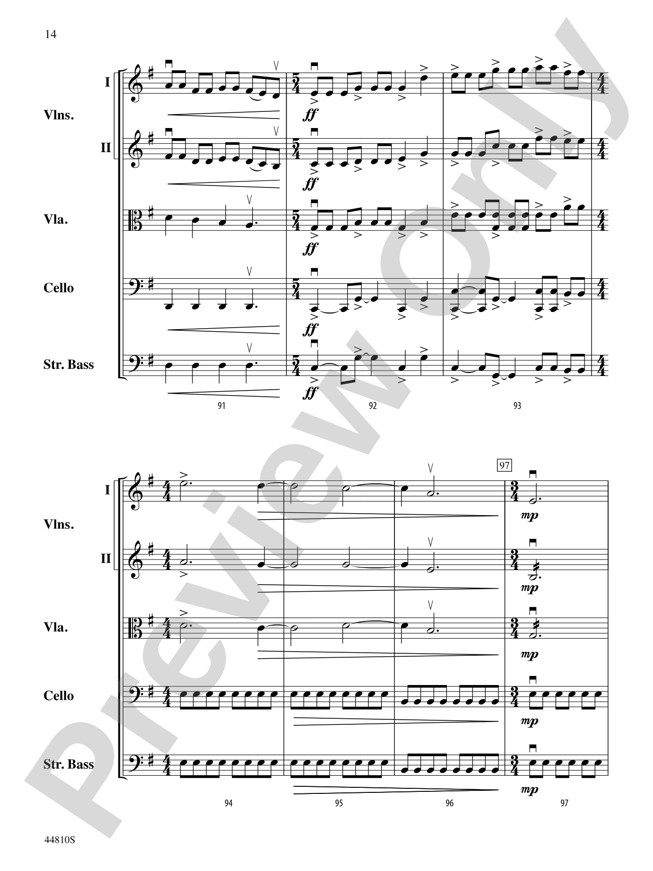 Hidden Dimensions: String Orchestra Conductor Score & Parts