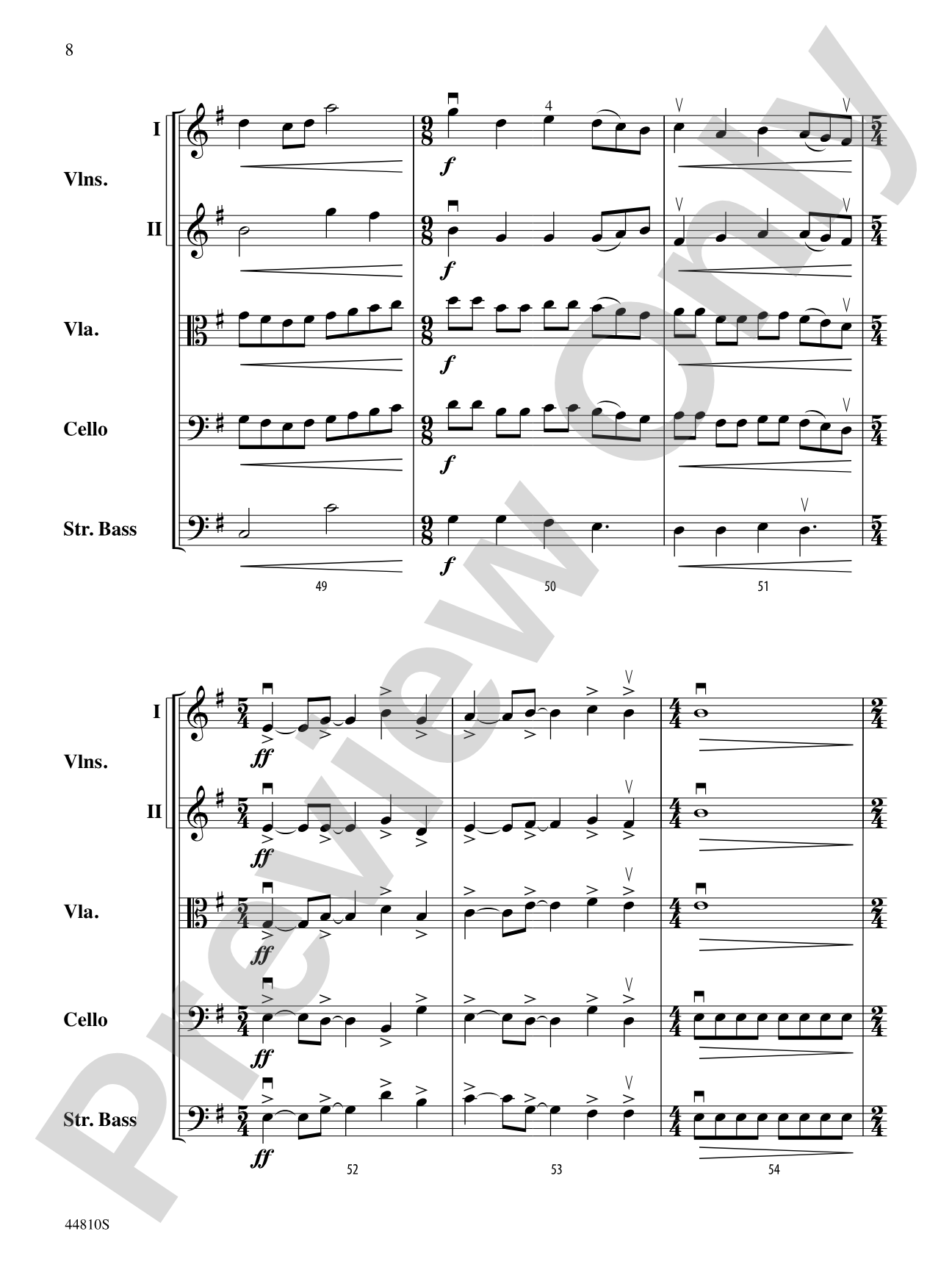 Hidden Dimensions: String Orchestra Conductor Score & Parts