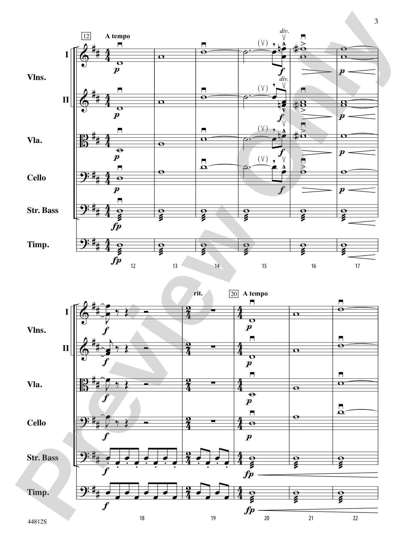 Also Sprach Zarathustra: String Orchestra Conductor Score & Parts