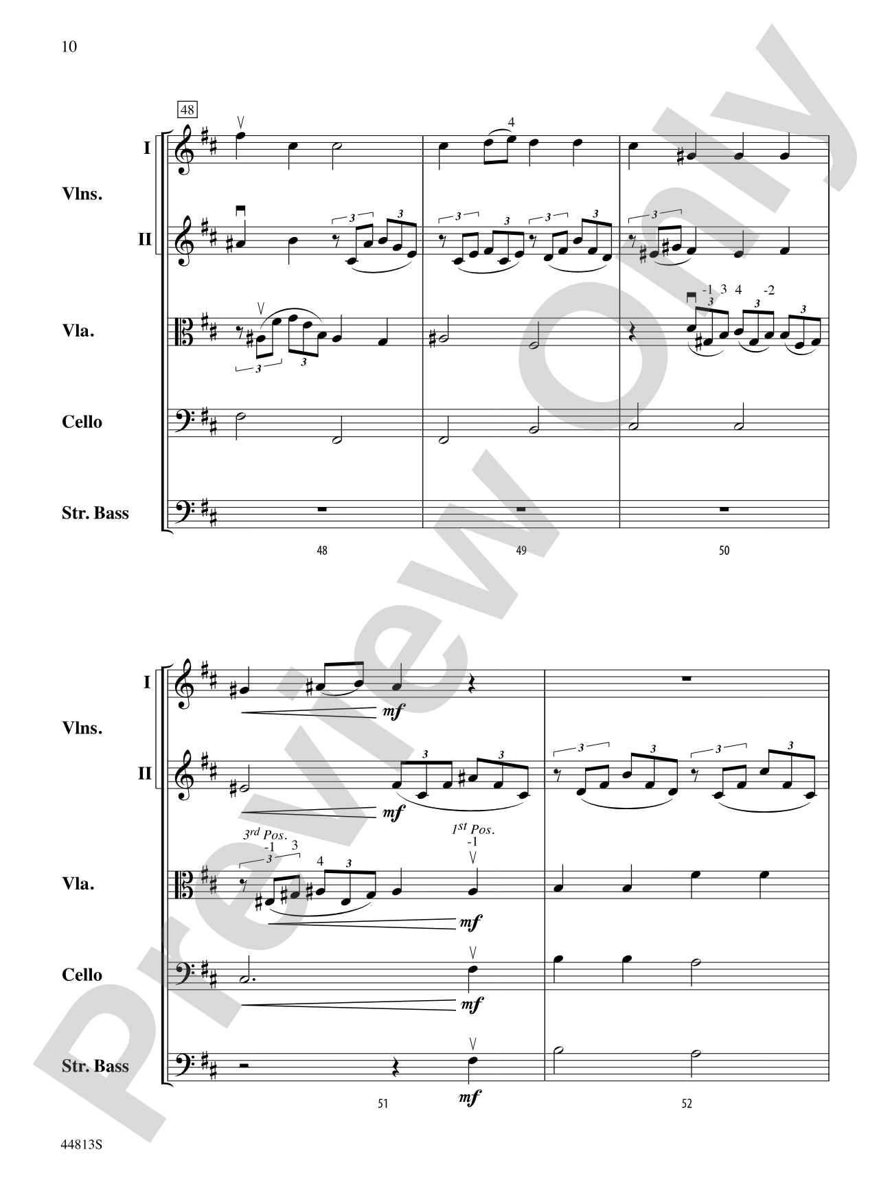 Cantique: String Orchestra Conductor Score & Parts
