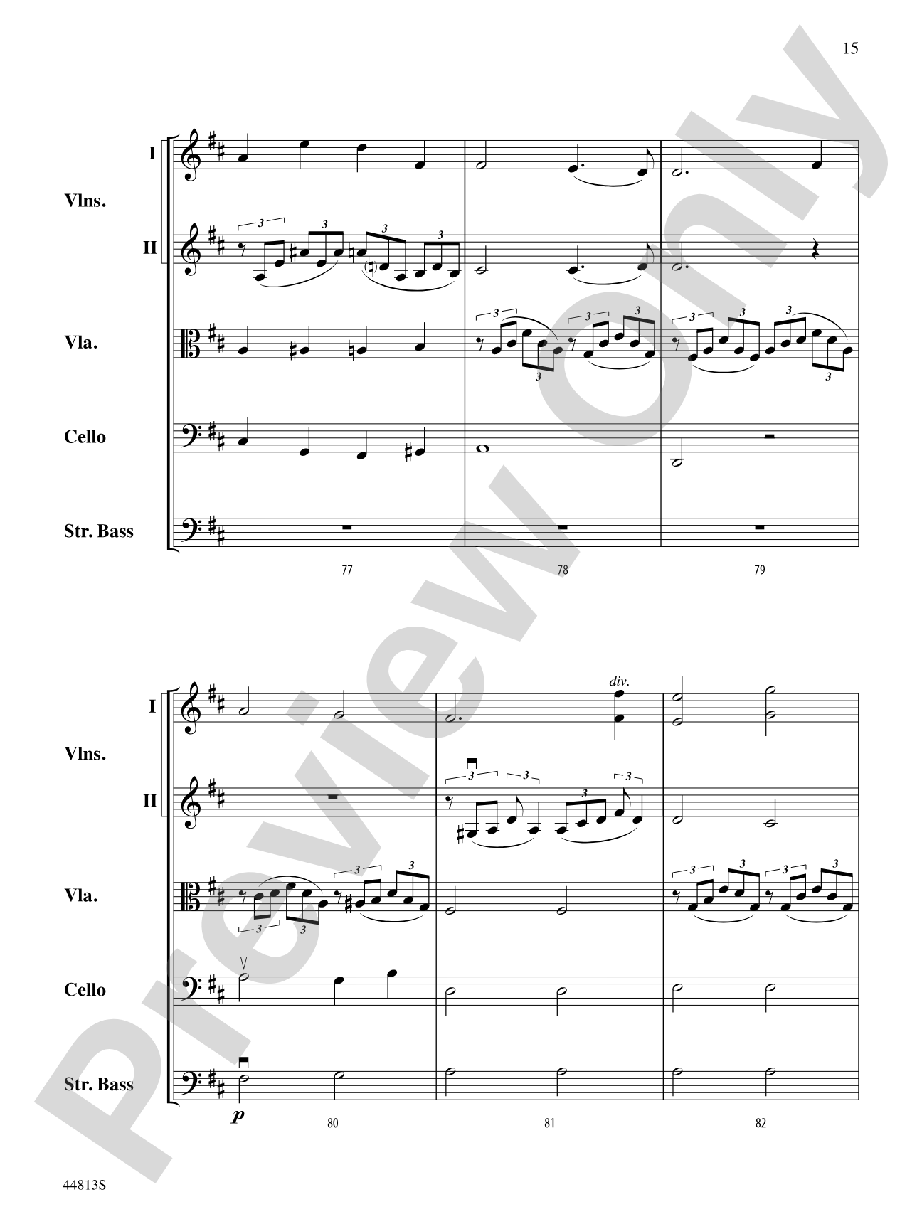 Cantique: String Orchestra Conductor Score & Parts