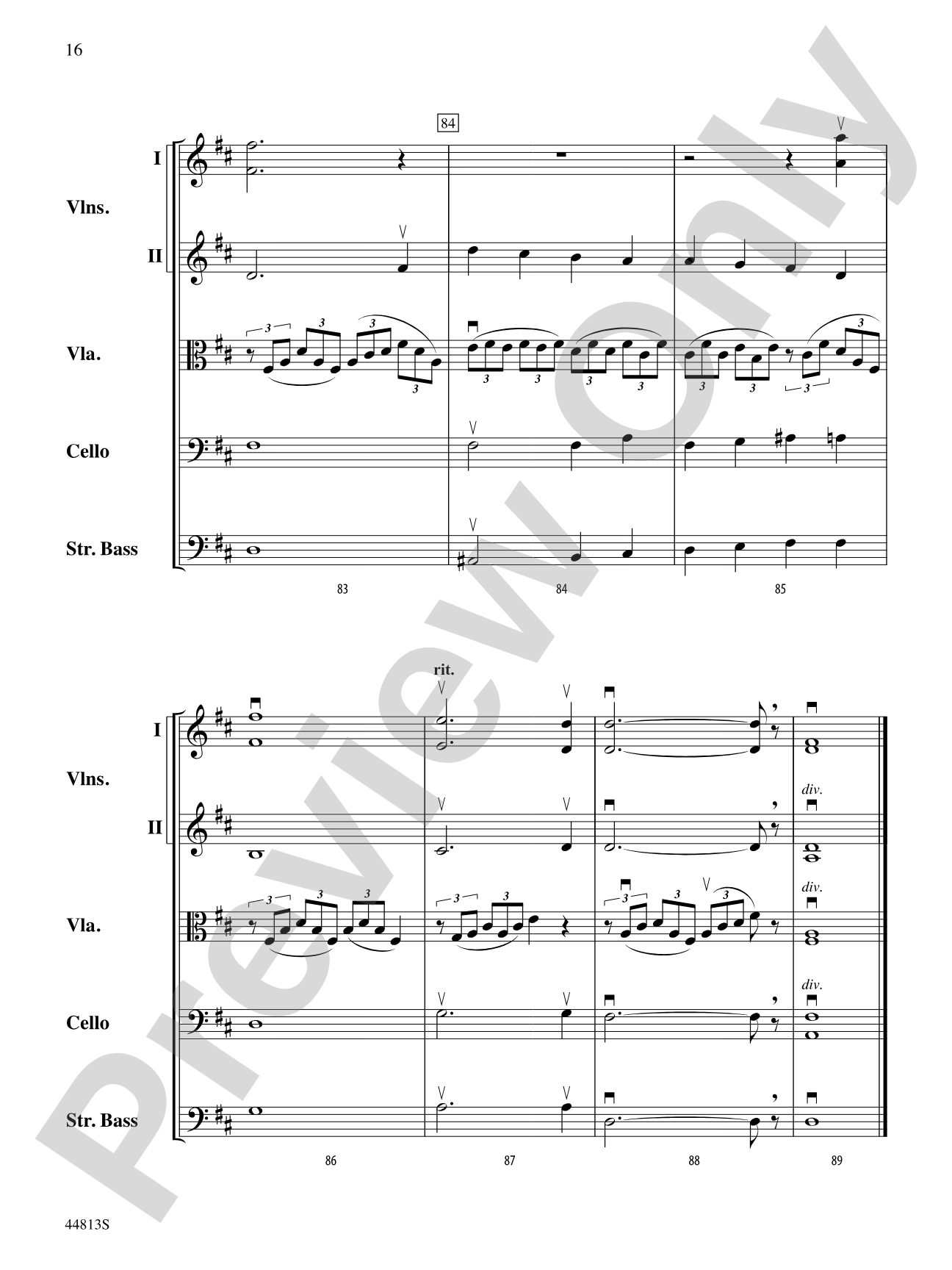 Cantique: String Orchestra Conductor Score & Parts