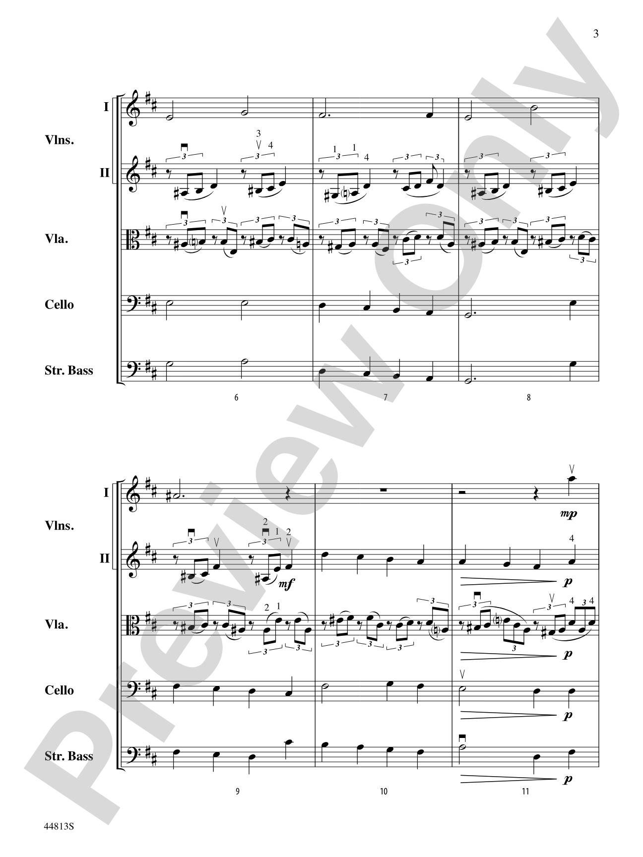 Cantique: String Orchestra Conductor Score & Parts