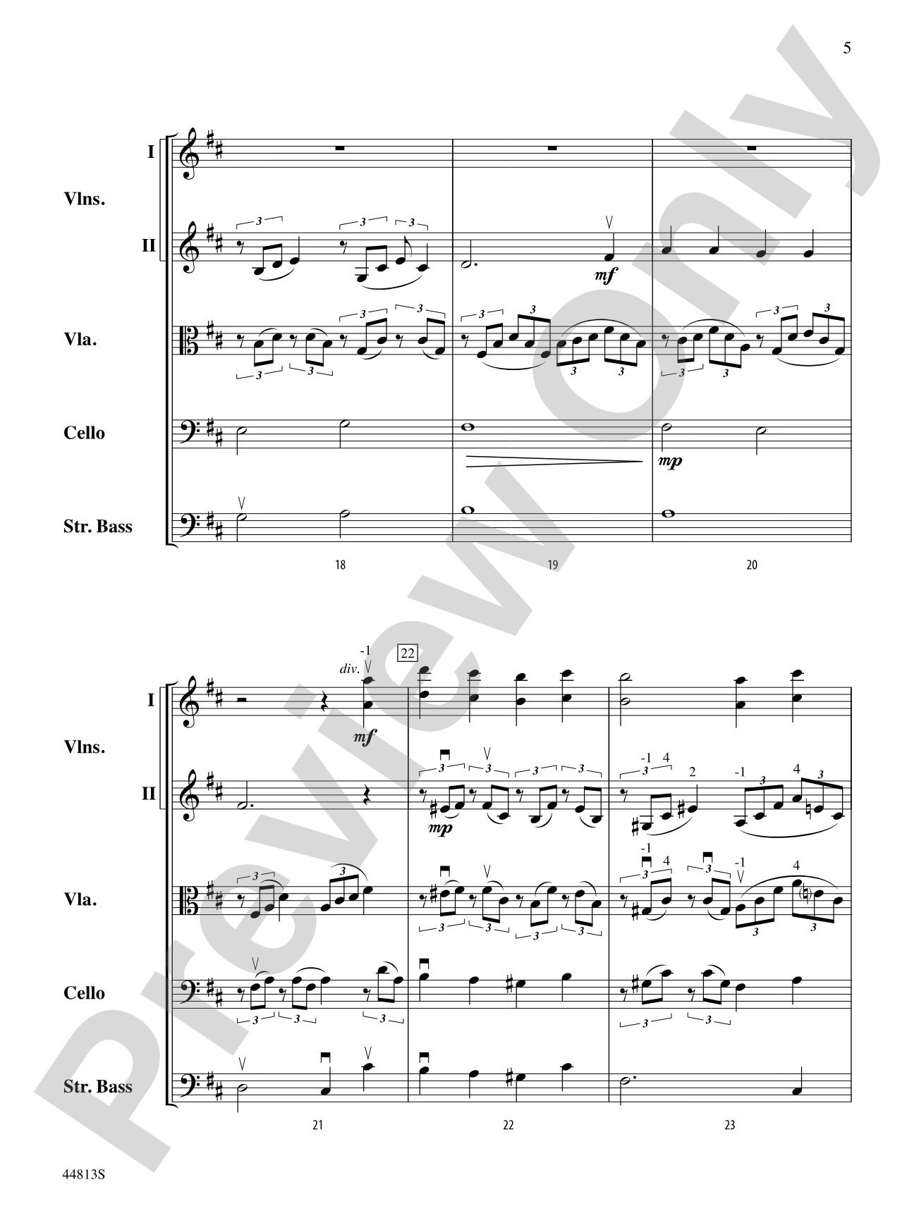 Cantique: String Orchestra Conductor Score & Parts