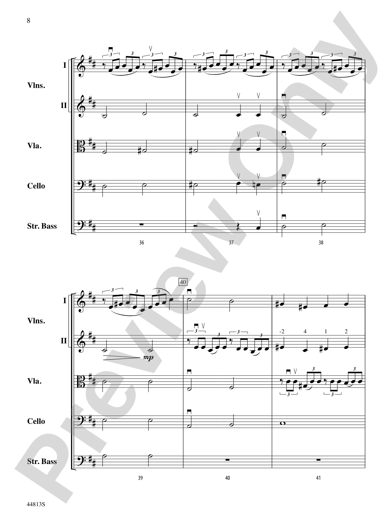 Cantique: String Orchestra Conductor Score & Parts