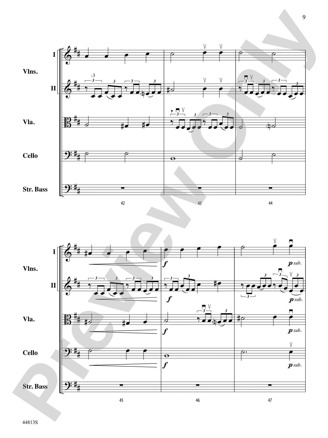 Cantique: String Orchestra Conductor Score & Parts