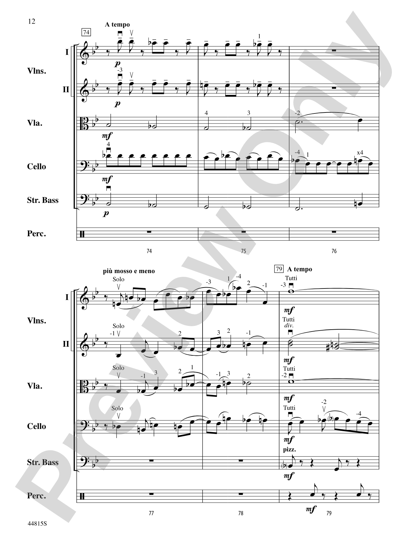 An American in Paris, Highlights from: String Orchestra Conductor Score & Parts