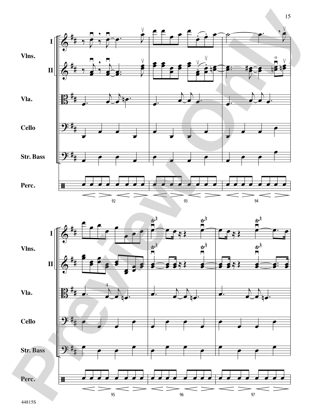 An American in Paris, Highlights from: String Orchestra Conductor Score & Parts