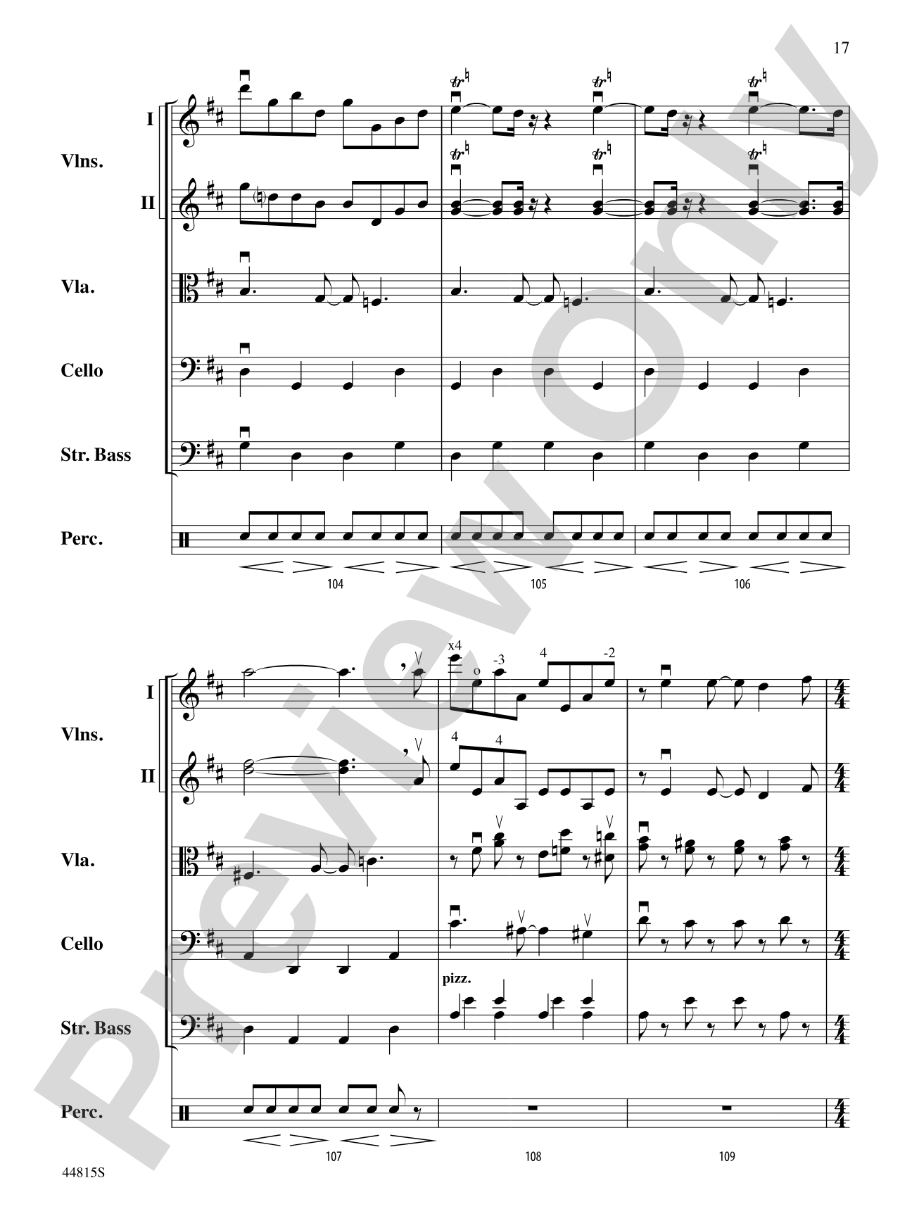 An American in Paris, Highlights from: String Orchestra Conductor Score & Parts